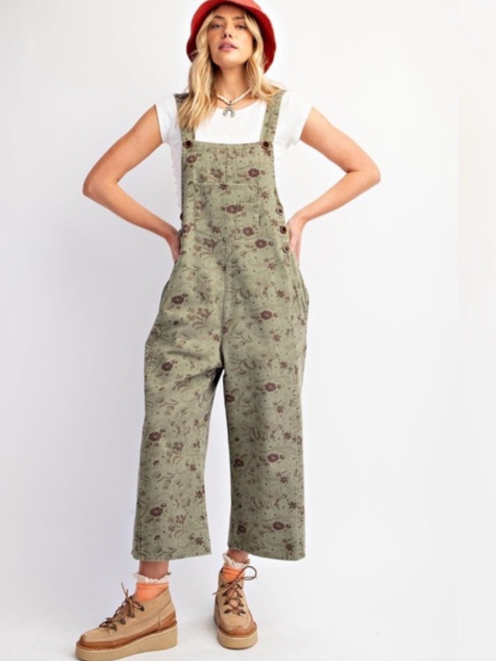 Easel Oversized Overalls, Large